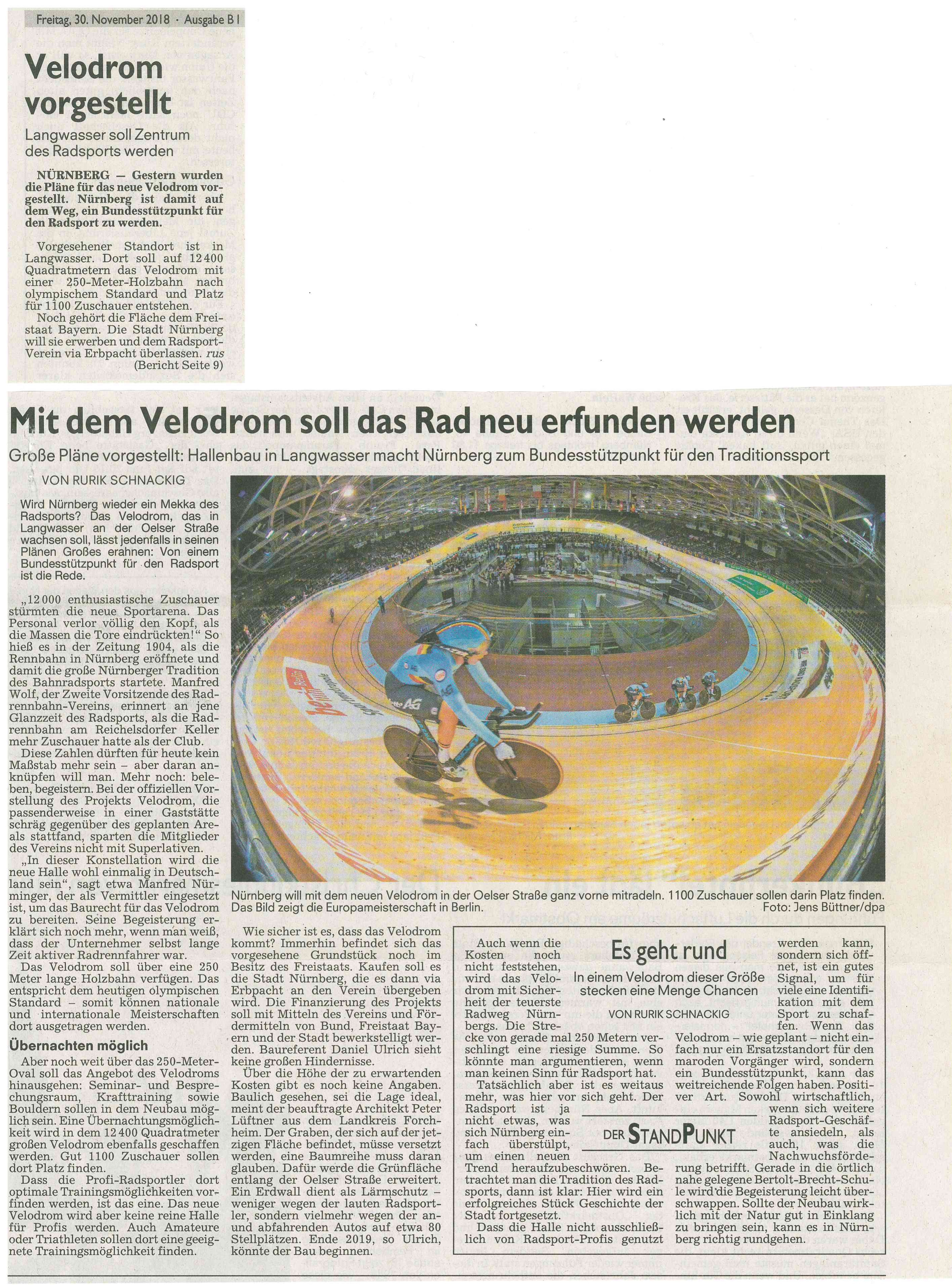 Velodrom vorgestellt